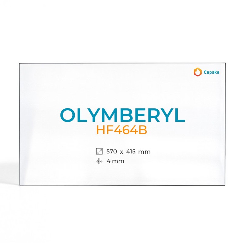 Vetro Olymberyl HF464B - Vetro Rettangolo per stufa a legna
