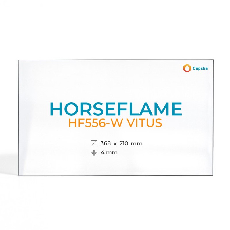 Horseflame HF556-W VITUS Glas - Rechteck Kaminglas für Kaminofen