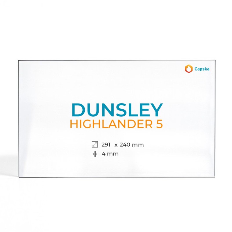 Dunsley HIGHLANDER 5 Glass Panel for Wood Burning Stove