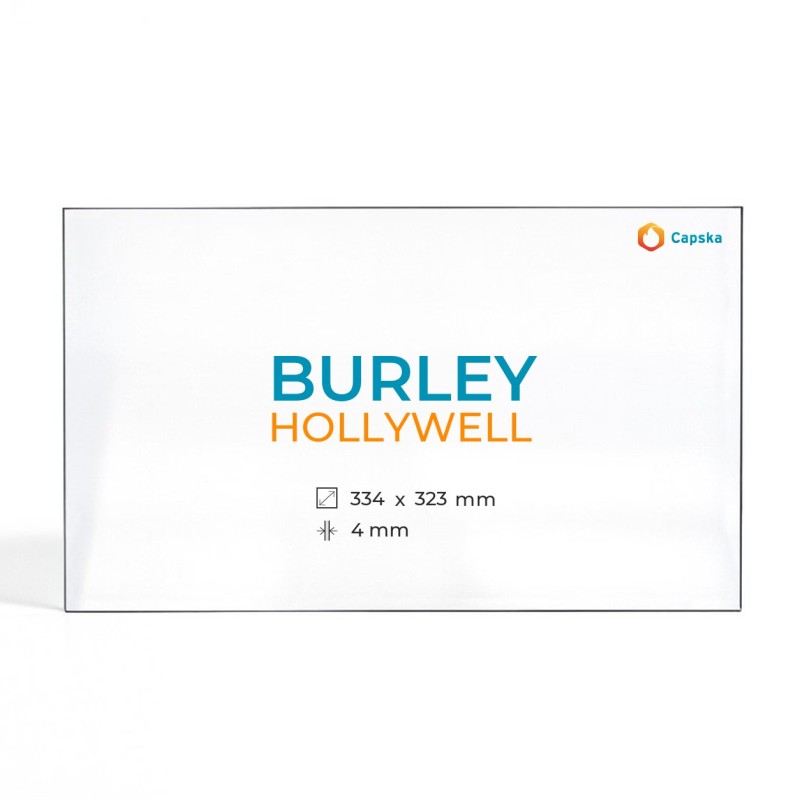 Burley HOLLYWELL Glas - Rechteck Kaminglas für Kaminofen