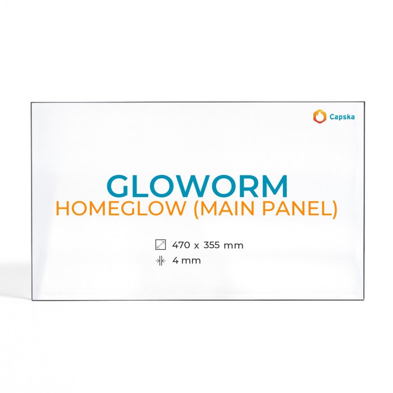 Vetro Gloworm HOMEGLOW (MAIN PANEL) - Vetro Rettangolo per stufa a legna