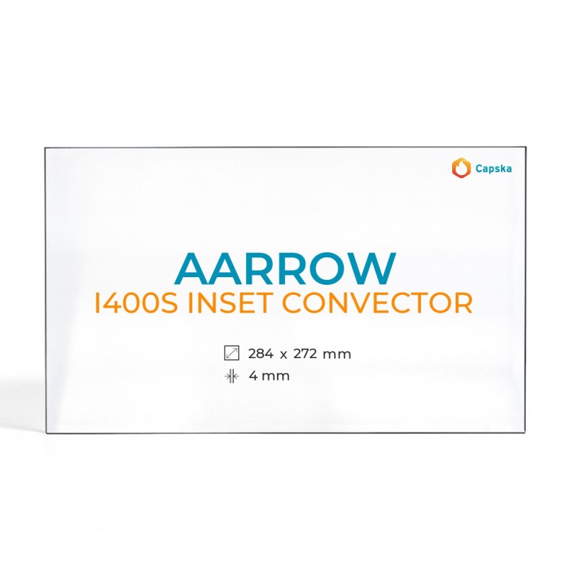 Aarrow I400S INSET CONVECTOR Glas - Rechteck Kaminglas für Kaminofen