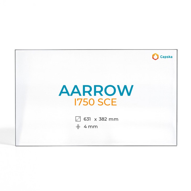 Aarrow I750 SCE Glass - Rectangular Panel for Wood Burning Stove