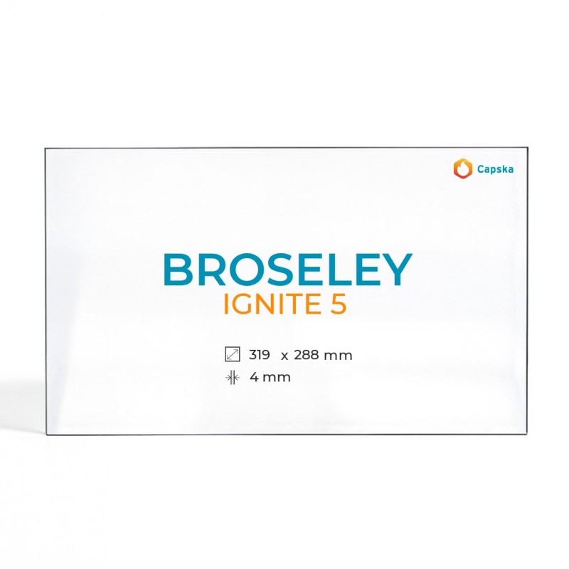 Vitre Broseley IGNITE 5 - Verre Rectangle pour poêle à bois