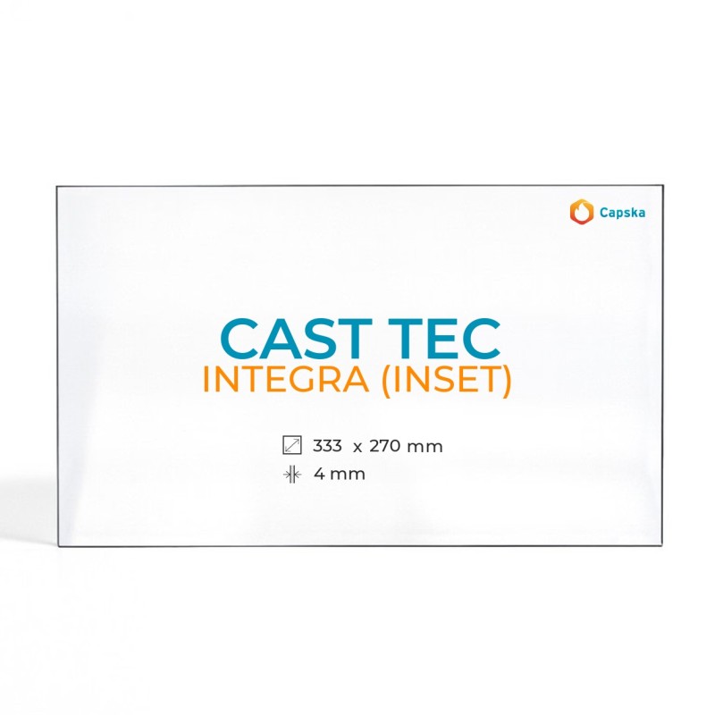 Vitre Cast Tec INTEGRA (INSET) - Verre Rectangle pour poêle à bois