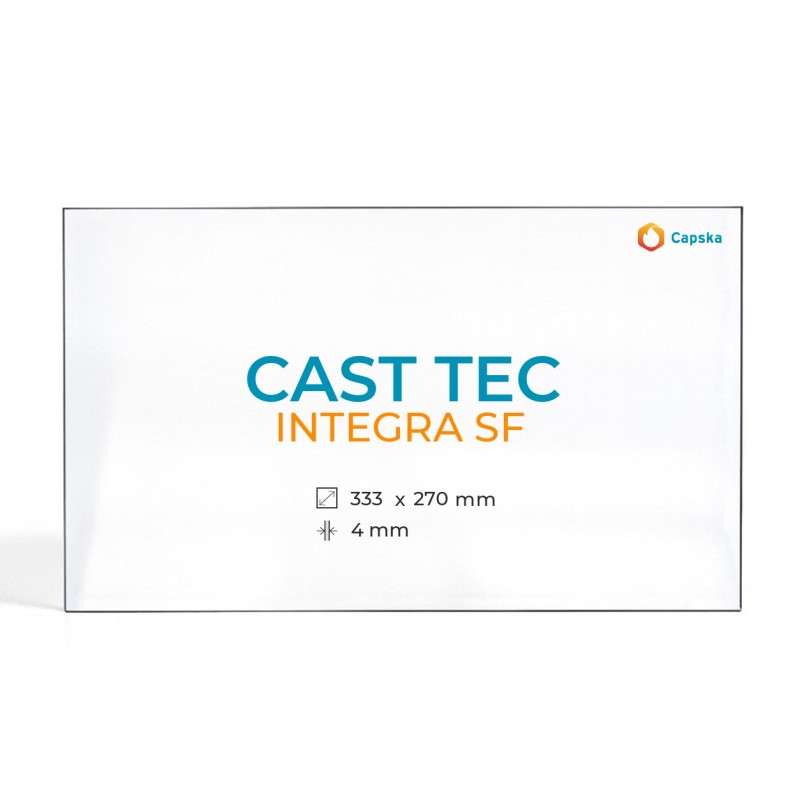 Cast Tec INTEGRA SF Glass - Rectangular Panel for Wood Burning Stove
