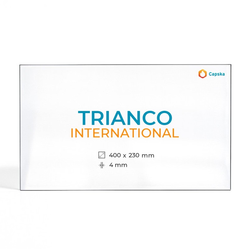 Trianco INTERNATIONAL Glas - Rechteck Kaminglas für Kaminofen