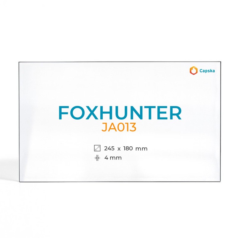 Foxhunter JA013 Glass - Rectangular Panel for Wood Burning Stove