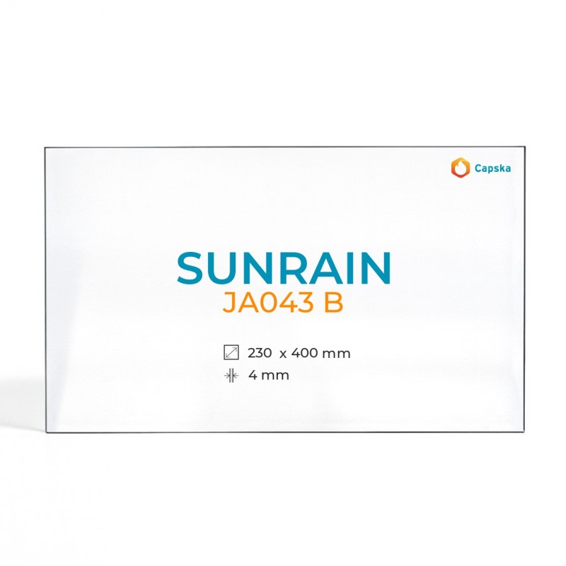 Sunrain JA043 B Glass - Rectangular Panel for Wood Burning Stove