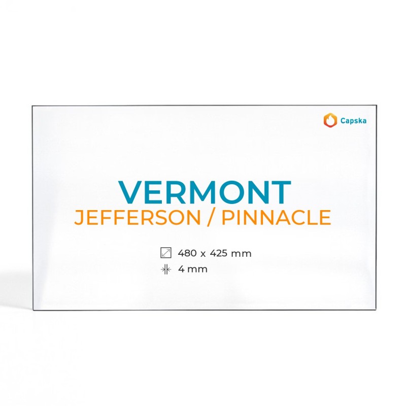 Vitre Vermont Castings JEFFERSON / PINNACLE - Verre Rectangle pour poêle à bois