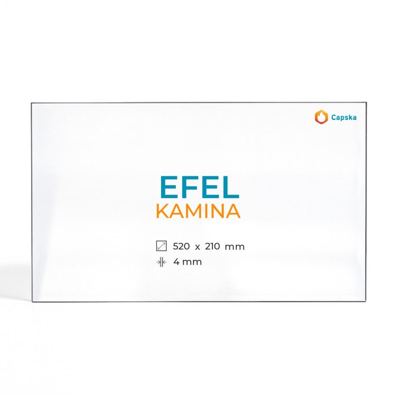 Efel KAMINA Glass - Rectangular Panel for Wood Burning Stove