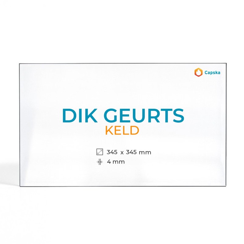 Dik Geurts KELD Glass - Rectangular Panel for Wood Burning Stove