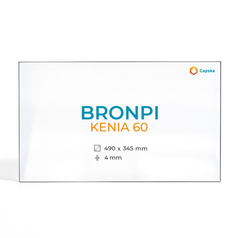 Bronpi KENIA 60 Glass - Rectangular Fireplace Insert Panel