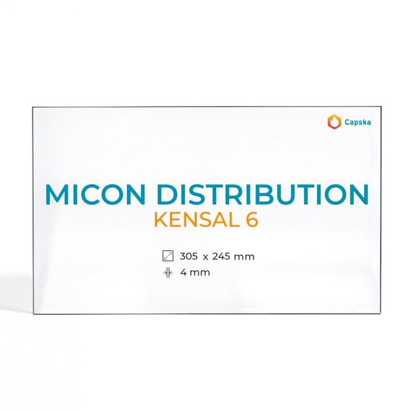 Vitre Micon Distribution KENSAL 6 - Verre Rectangle pour poêle à bois