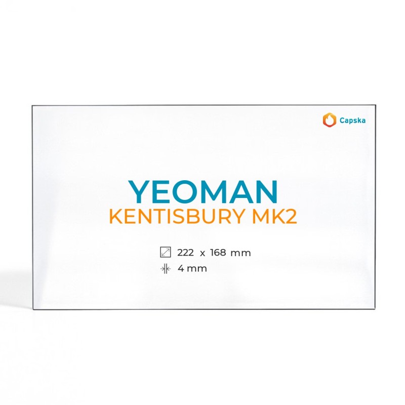 Yeoman KENTISBURY MK2 Glass Panel - Rectangular for Wood Burning Stove