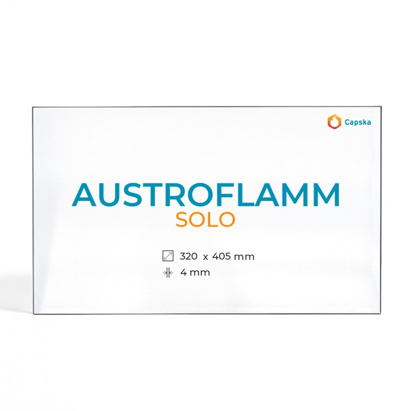 Austroflamm SOLO Glas - 2 geschnittene Ecken Kaminglas