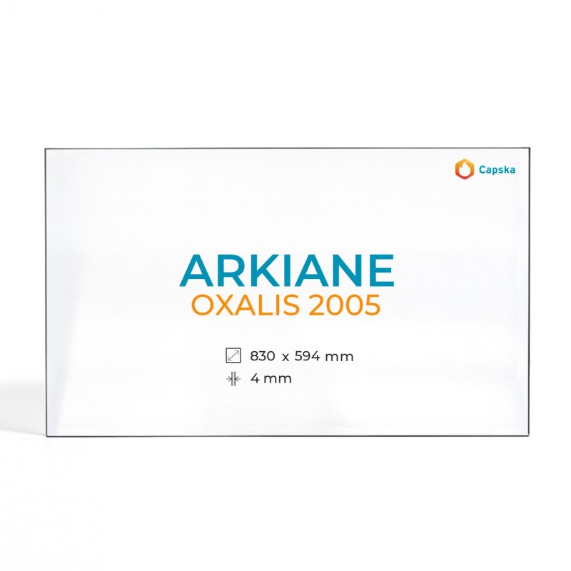 Arkiane OXALIS 2005 Glass - Rectangular Fireplace Insert Panel