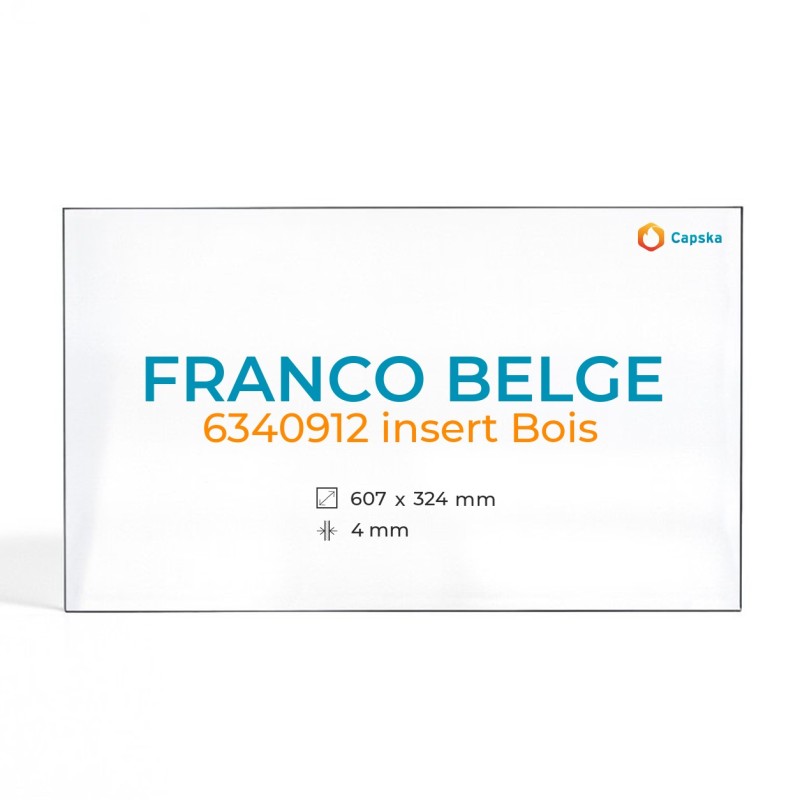 Cristal Franco Belge LMI 0935/0936 - Vidrio Rectángulo para chimeneas