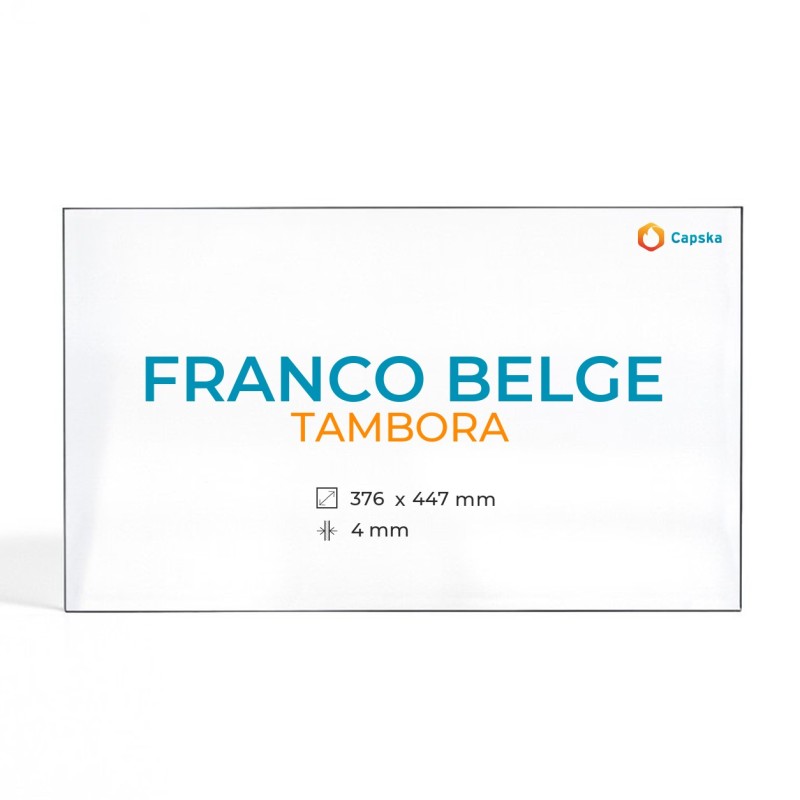 Vetro Franco Belge TAMBORA - Vetro Rettangolo Serigrafato per stufa a legna