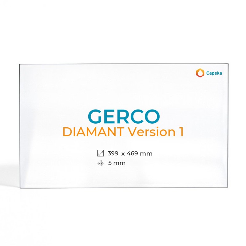 Gerco DIAMANT VERSION 1 Glas - Rechteck Gebohrt Kaminglas