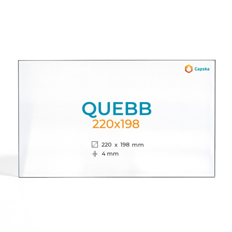Quebb 220x198 Glass Panel for Wood Burning Stove