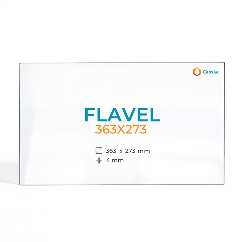 Flavel 363X273 Glass - Rectangular Panel for Wood Burning Stove