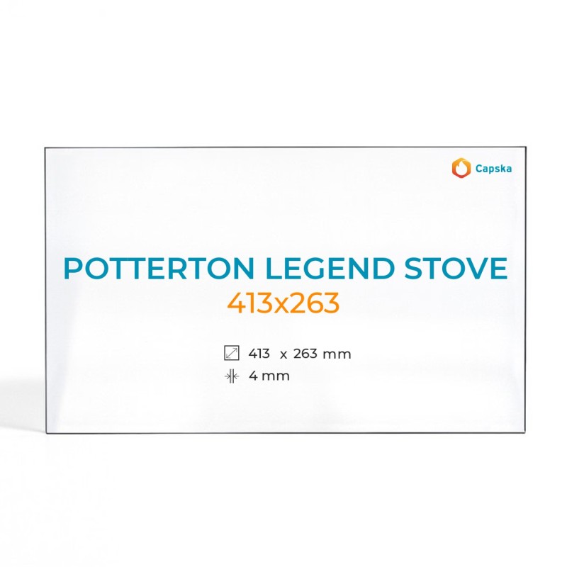 Vitre Potterton Legend Stove 413X263 - Verre Rectangle pour poêle à bois