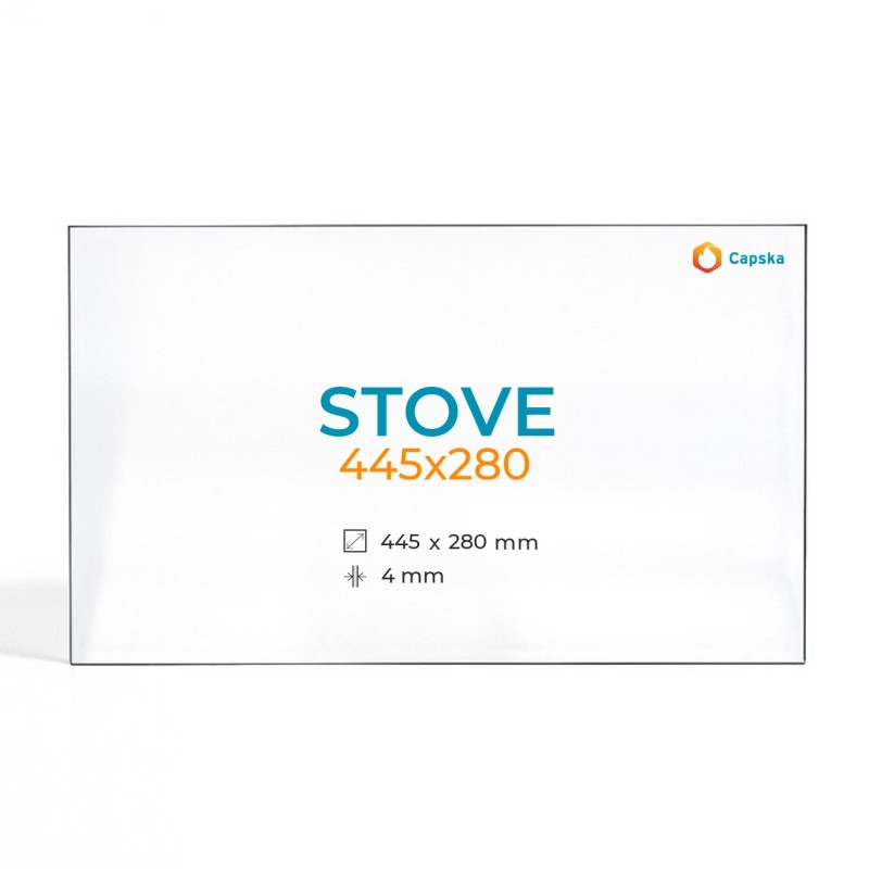 Rectangular Glass Panel for Stove 445X280 - Shop Now!