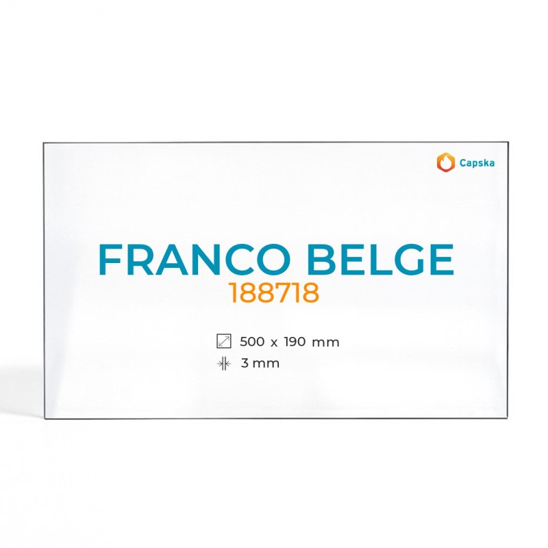 Vetro Franco Belge 188718 - Vetro Rettangolo per stufa a legna