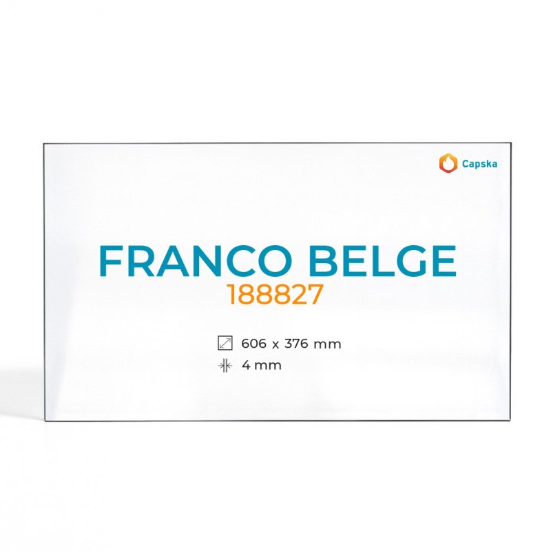 Franco Belge 188827 Glas - Rechteck Kaminglas für Kaminofen