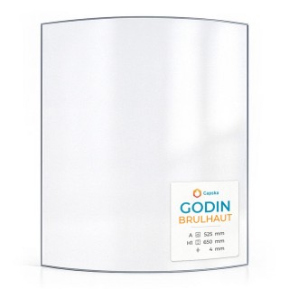 Godin BRULHAUT Glass - Curved Panel for Wood Burning Stove