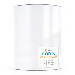Godin VERTIGO 2011 Glass - Curved glass panel for fireplace insert