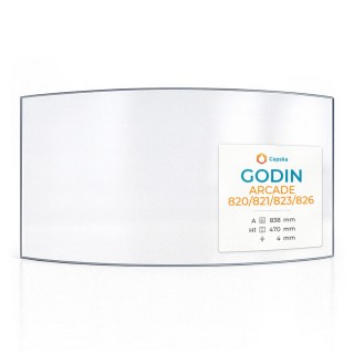 Vitre Godin ARCADE 820/821/823/826 - Verre Courbe pour insert