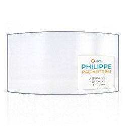 Philippe RADIANTE 821 Glas - in sich gebogenes Kaminglas für Kaminofen