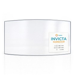 Vitre Invicta MANDOR - Verre Courbe pour poêle à bois