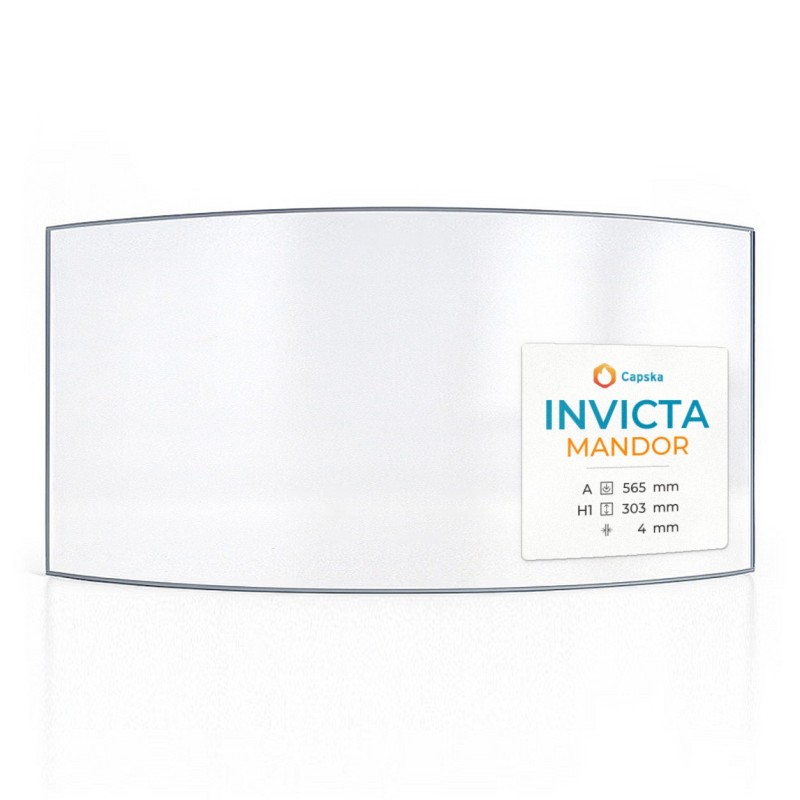 Invicta MANDOR Glas - Kaminglas für Kaminofen