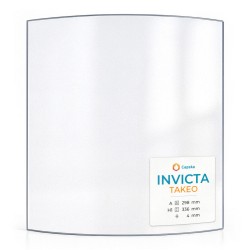 Invicta TAKEO Glass - Curved glass panel for wood burning stove