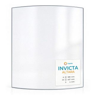 Invicta ALTARA Glas - gebogenes Kaminglas für Kaminofen