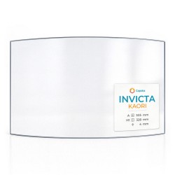 Invicta KAORI Glas - in sich gebogenes Kaminglas für Kaminofen