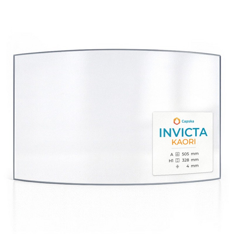 Invicta KAORI Glas - Gebogenes Kaminglas für Kaminofen