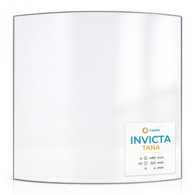 Vitre Invicta TANA - Verre Courbe pour poêle à bois