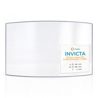 Invicta 667644 INSERT 700 PANORAMIQUE TURBO Glas Kaminglas für Kaminofen