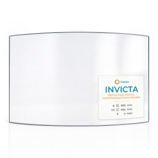 Vitre Invicta 688744 : Verre Courbe pour Foyer 800 D.O.