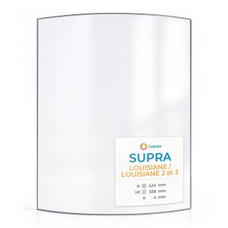 Supra LOUISIANE Curved Glass Panel for Wood Burning Stove