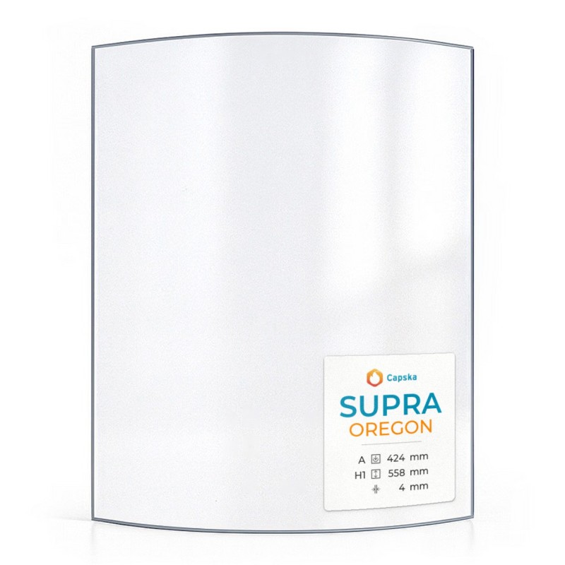 Supra Oregon Glass - Curved Glass Panel for Wood Burning Stove