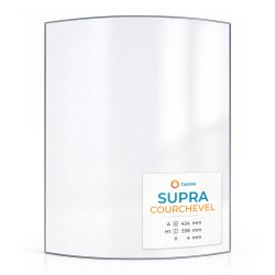 Vitre Supra COURCHEVEL - Verre Courbe pour poêle à bois