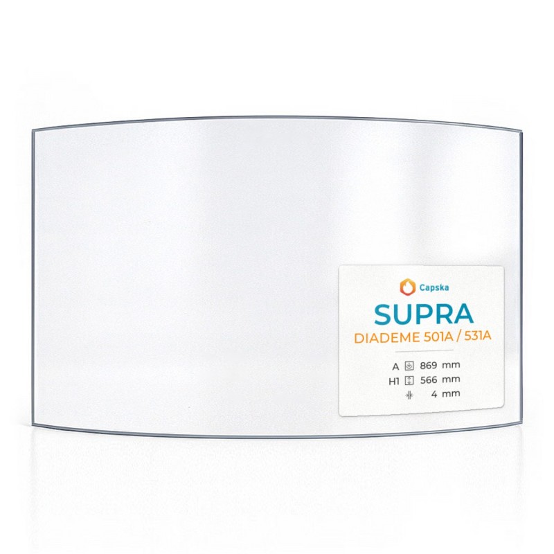 Vitre courbe pour insert SUPRA DIADEME 501A / 531A