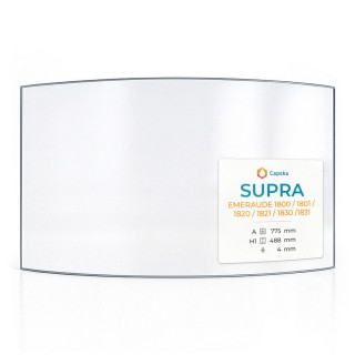 Vitre Supra EMERAUDE 1800 / 1820 / 1830 - Verre Courbe pour insert