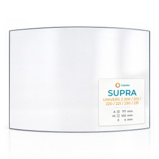 Supra UNIVERS 2 Curved Glass Panel for Fireplace Insert