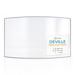 Vitre Deville 7958 INSERT BOIS - Verre Courbe pour insert